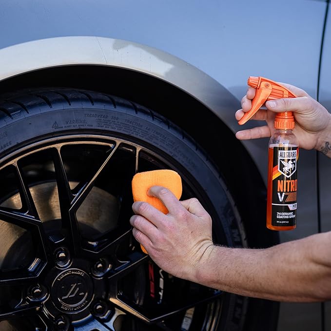 NITRO V7 Spray - 7H Ceramic Coating Spray with Proprietary XiO2™ Formula Creates Tri-Molecular Bond - 1+ Year of Hydrophobic, Self Cleaning Protection & High-Gloss Shine - Easy Application