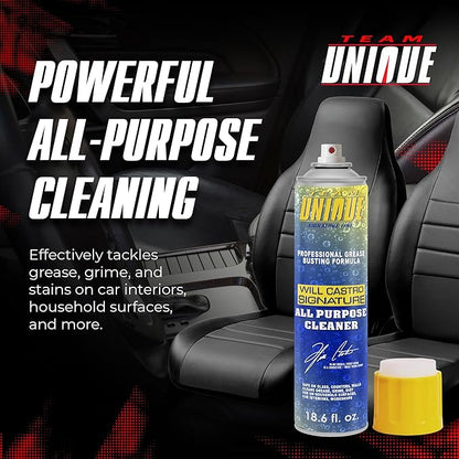 TEAM UNIQUE All-Purpose Cleaner – 18.6 Fl Oz (550mL) | Powerful Formula for Tough Stains and Grease | Multi-Surface Cleaner for Home, Auto, and Industrial Use