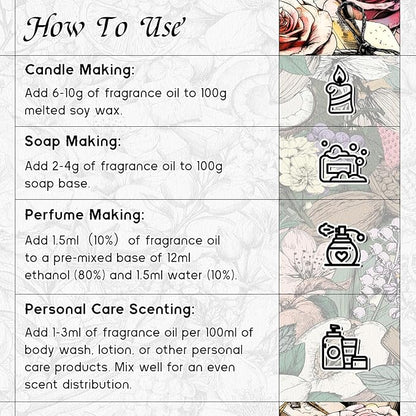 HIQILI Bamboo Fragrance Oil for Scent Diffuser, Idea for Candle & Soap Making, DIY Room Air Fresheners, New Car Scent - 1 Fl Oz