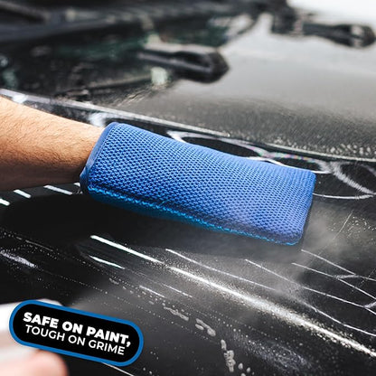 The Rag Company - Ultra Clay Decontamination Mitt - Easy to Use; Effective Cleaning & Release of Paint Contaminants; Increase Wax & Sealant Bond; Enhance Gloss &Color Depth; Fine Grade (8.7"x5.7")