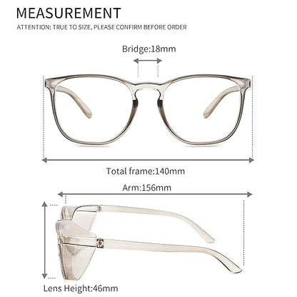 Alsenor Safety Glasses Anti Fog Goggles Protective Eyewear Blue Light Blocking Anti Dust UV Protection Glasses For Men Women (Green)