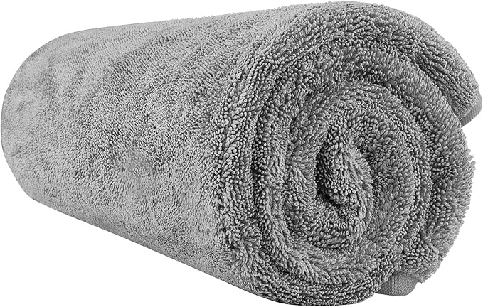 HOMEXCEL Car Drying Towel (36"x 24"), 1200GSM Ultra Absorbent Car Cleaning Cloth, Streak-Free Microfiber Drying Towel, Great for Cars, Trucks, SUVs, RVs, Motorcycles Grey