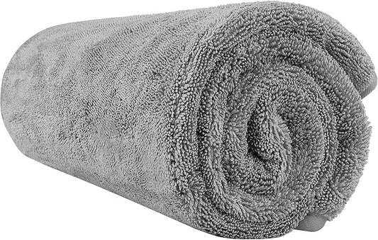 HOMEXCEL Car Drying Towel (36"x 24"), 1200GSM Ultra Absorbent Car Cleaning Cloth, Streak-Free Microfiber Drying Towel, Great for Cars, Trucks, SUVs, RVs, Motorcycles Grey