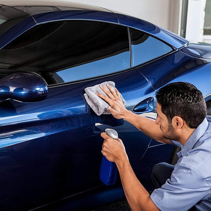 Detail Microfiber Car Towels Bulk (16"x 24") | 400 GSM | 80/20 Blend | Tagless | Soft Satin Piped Edges | All-Purpose Auto Detailing - Wax, Buff, Polish, Wash, Dry | Case of 108 (Gray)