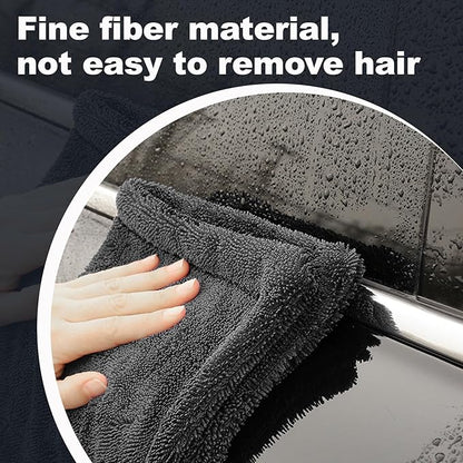 2-Pack Car Drying Towel (28" x 36"),1500 GSM Double Sided Microfiber Towels for Cars,Trucks, SUV.Highly Absorbent,Leaving no Marks,no Shedding,Easy to Clean