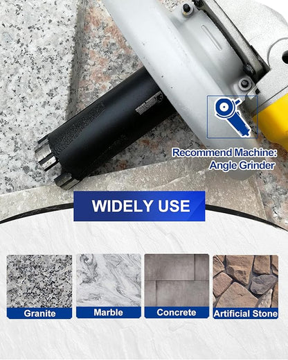 SHDIATOOL Diamond Core Drill Bits 2-1/2 Inch for Hard Stone Concrete Marble Granite Brick Laser Welded Dry or Wet Hole Saws 65mm