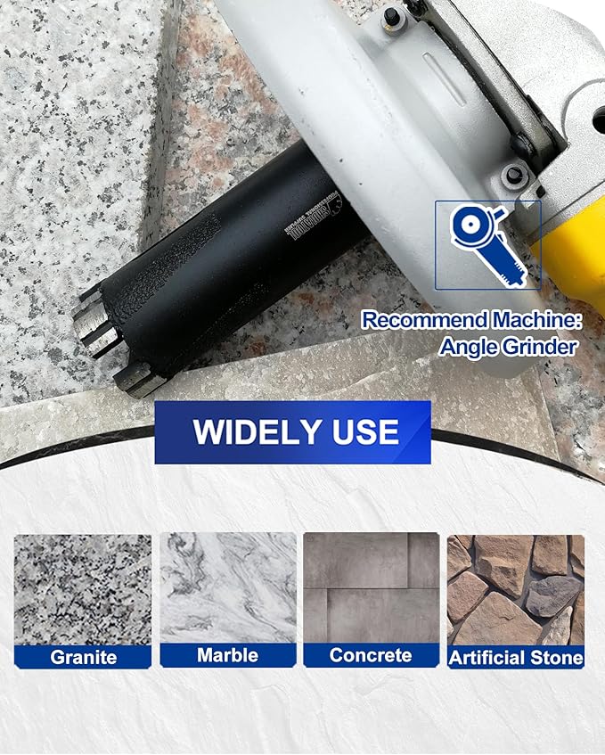 SHDIATOOL Diamond Core Drill Bits 1-1/4 Inch for Hard Stone Concrete Marble Granite Brick Laser Welded Dry or Wet Hole Saws 32mm