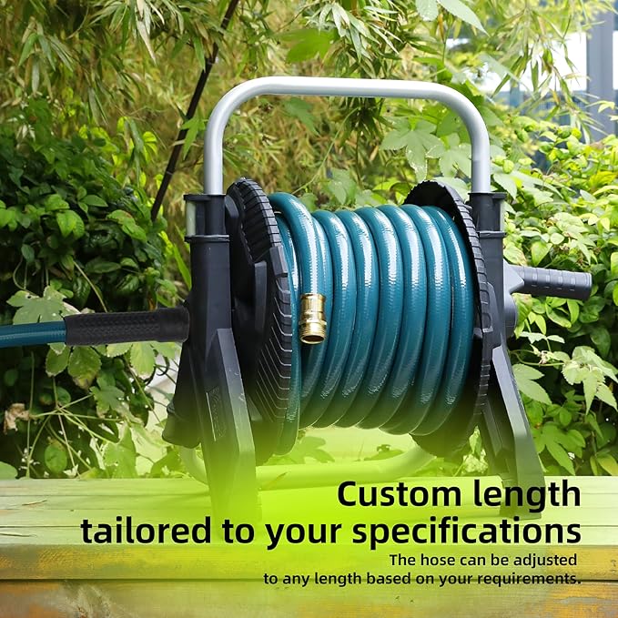 Worth Leader Garden Hose 3/4 in. x 25 ft. -No Kink, Flexible, Leakproof, Male/Female -Heavy Duty Durable 5 Layers PVC Rubber Lightweight Water Pipe for Gardening, Agriculture & Lawn Care -500PSI Burst