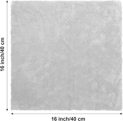 Shimeyao 30 Pcs 16 x 16 Inch Edgeless Microfiber Plush Towels for Cars Detailing Drying Wash Polishing Absorbent Cleaning Cloths, 500 GSM (16 x 16 Inch, Light Gray, 30 Pcs)