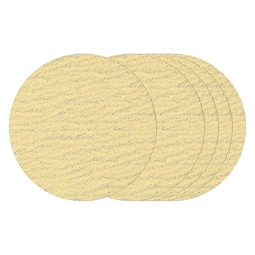 Kozelo 25 Pcs Sanding Discs 3 Inch 100 Grit Hook and Loop Random Orbital Sandpapers Suitable for Drywall Sander Wood Metal Furniture, Yellow