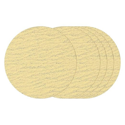 Kozelo 25 Pcs Sanding Discs 3 Inch 120 Grit Hook and Loop Random Orbital Sandpapers Suitable for Drywall Sander Wood Metal Furniture, Yellow