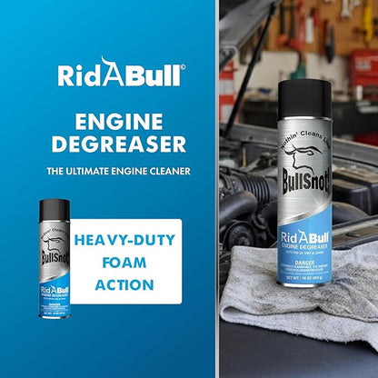 RidABull Engine Degreaser- Premium Cleaner – Heavy Duty Automotive Degreaser for Engine Bay, Car, and Automotive Parts – 16oz Spray
