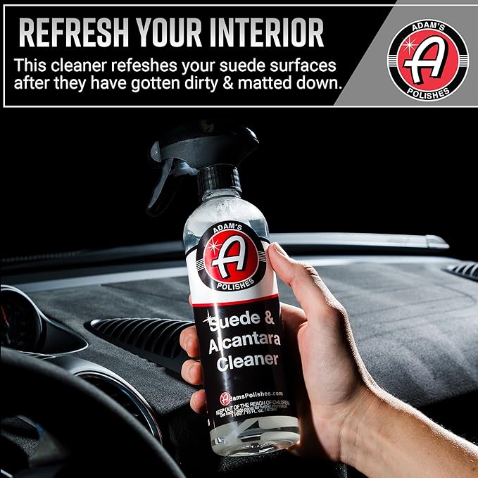 Adam's Suede Cleaning & Protection Kit - Professional Automotive Suede Cleaner & Fabric Protector Spray for Car Interiors, Upholstery, Shoes, Clothing, Removes Stains & Refreshes Suede Material