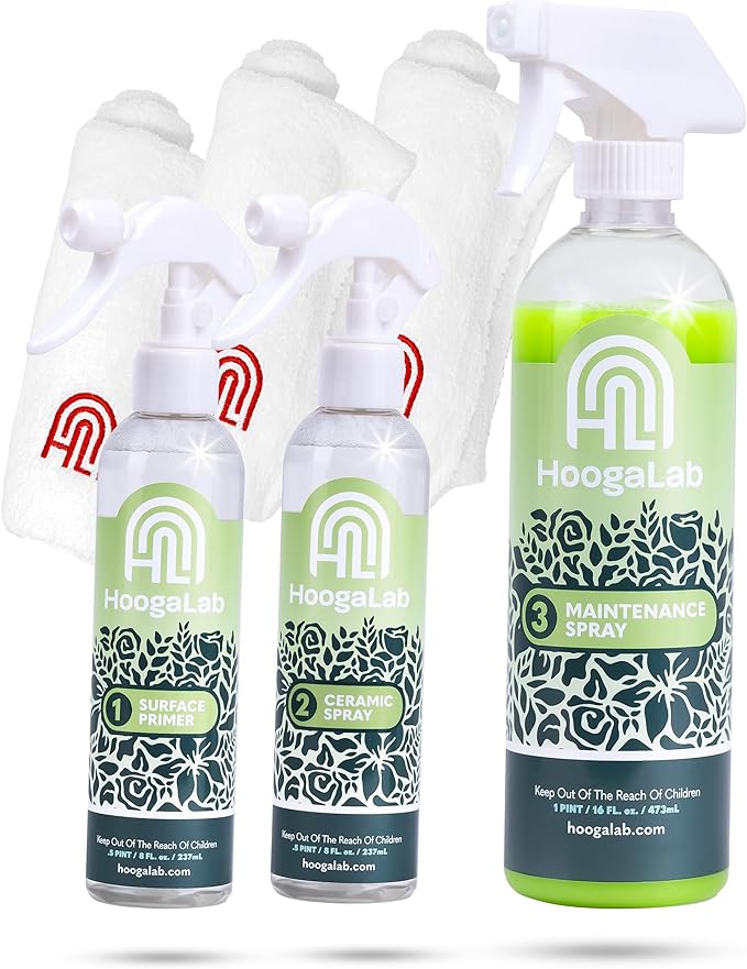 HoogaLab Home Ceramic Protectant Kit - Keep Surfaces Looking New & Refreshed! | Protect Against Scratches, UV Rays, Water Spots, & Messes on Countertops, Stainless, & Glass!