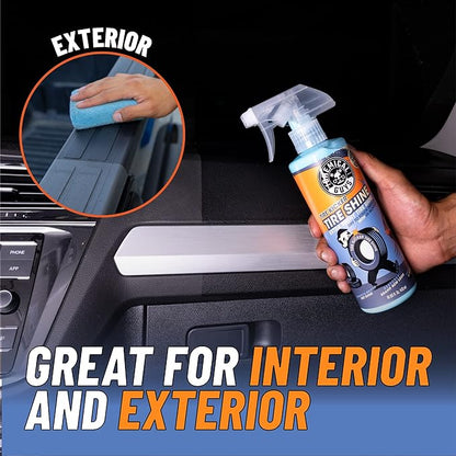 Chemical Guys Tire Kicker Sprayable Extra Glossy Tire Shine Spray, Dry-to-Touch Dressing - Restores Wet Look to Rubber, Vinyl, and Plastic, Safe for Cars, Trucks, Motorcycles, RVs, and More - 128 oz