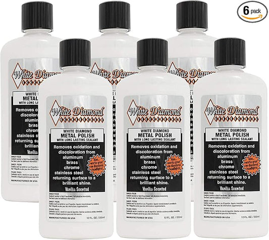 Schultz Laboratories Metal Polish - Perfect for Stainless Steel, Brass, Aluminum, Chrome, Gold, Silver - Multi-Purpose Cleaner, Sealant, Rust Remover/Preventer for Cars, Jewelry, Boats & More - 6 Pack