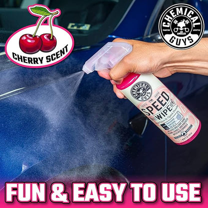 Chemical Guys WAC_202_1602 Speed Wipe Spray Gloss & Quick Detailer, Great for Cars, Trucks, SUVs, Motorcycles, RVs & More, Cherry Scent, 16 oz (2 Pack)