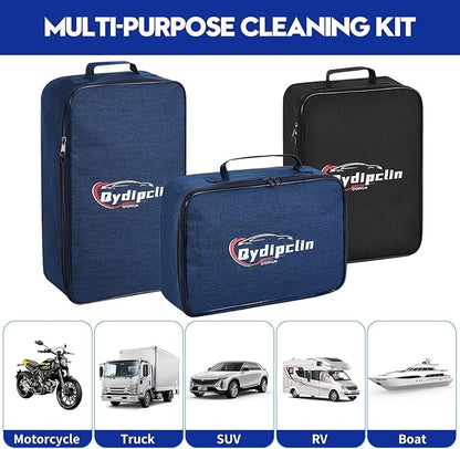 Qydipclin 38PcsB Car Detailing Kit, Car Detailing Brush Set, Car Wash Cleaning Kit, Car Detailing Brushes, Professional Car Care Kit for Interior Exterior Wheels, Blue