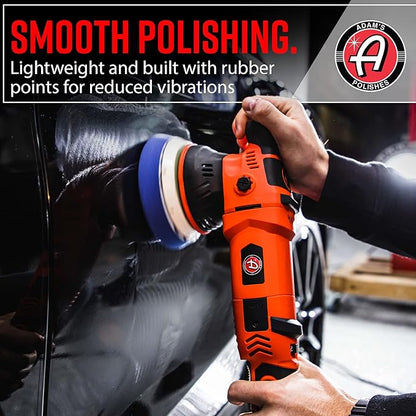 Adam's 15mm SK Pro Car Polisher Kit (16 Item) - Professional Buffer Polisher for Car Detailing & Scratch Repair - Includes Microfiber Towels, Polish, Compound, Pads, Tools, Carry Tote, & More