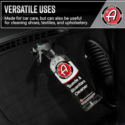 Adam's Suede Cleaning & Protection Kit - Professional Automotive Suede Cleaner & Fabric Protector Spray for Car Interiors, Upholstery, Shoes, Clothing, Removes Stains & Refreshes Suede Material