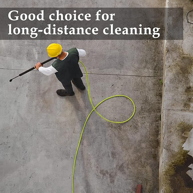 M MINGLE Pressure Washer Hose 100 FT x 1/4" - Replacement Power Wash Hose with Quick Connect Kits - High Pressure Hose with M22 14mm Fittings - 3600PSI