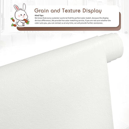 KING MOUNTAIN Leather Repair Patch,12 x 60 Inches self Adhesive Leather Repair Tape for Damaged Leather Furniture, Sofa Seating,Car Seats, Leather Goods（White）