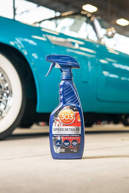 303 Products Speed Detailer - Instantly Shines and Protects Paint - for All Exterior Automotive Surfaces - Cleans Between Washes - UV Protection, 1 Gallon, (30229)