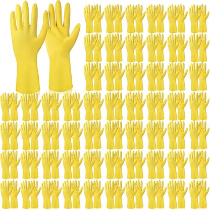 Gandeer 36 Pair Reusable Household Gloves Long Rubber Dishwashing Gloves Kitchen Cleaning for Dishes Clean Gardening