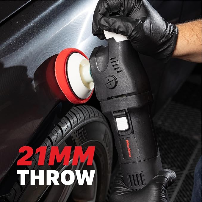 Maxshine M550 Rotary Polisher | 550W Motor, 3” Backing Plate, 6-Speed, 5/8” Thread | Compact Detailing Buffer for Auto, Boat & Marine Paint Correction, Swirl & Scratch Removal, Glossy Finish