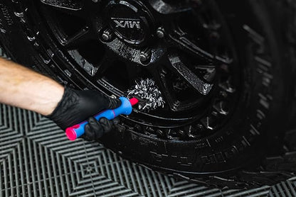 Detail Factory - Wheel Brush Mini with Interchangeable Microfiber Covers - Ultra-Soft Cleaning, Washing and Detailing Wheels, Tires, and Rims - Underglow