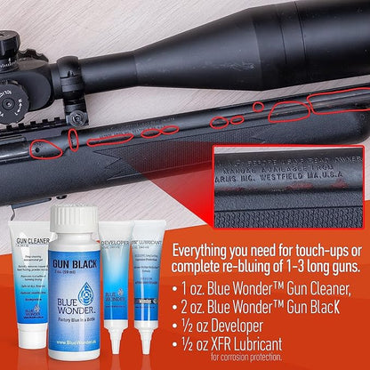 Blue Wonder Gun Black - 2 oz Firearm Refinishing Kit