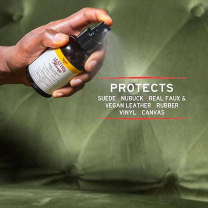 Leather Honey Suede Protector Spray: NonToxic, Non-aerosol Water and Stain Repellent. Protect Suede & Nubuck Shoes, Uggs, Boots, Furniture, Jackets, Bags & Apparel, 4oz