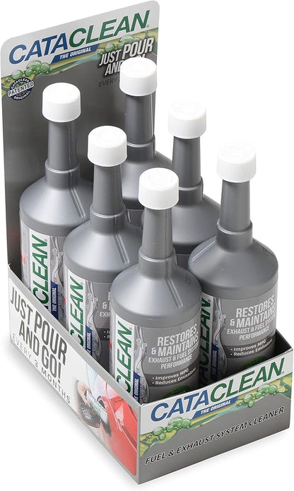 Cataclean Fuel & Exhaust System Cleaner – Pass Emissions Tests – Clear Check Engine Lights – Restores Catalytic Converters, DPF Filters and Cleans Fuel Systems, 16oz - Pack of 6 (120007-6)