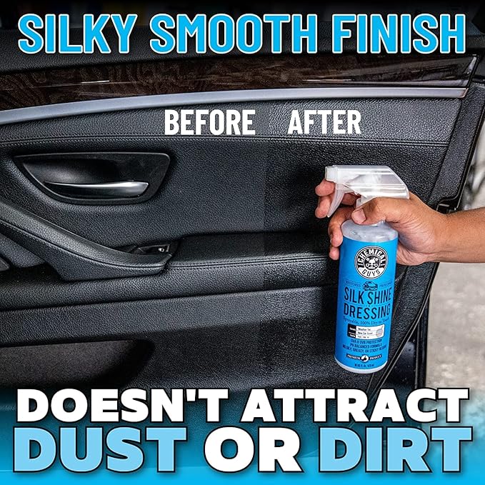 Chemical Guys Silk Shine Spray-able Dry-to-The-Touch Dressing and Protectant for Tires, Trim, Vinyl, Plastic and More, Safe for Cars, Trucks, Motorcycles, RVs & More, 32 fl oz