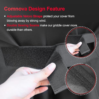 Comnova Grill Cover 30 Inch - 7105 BBQ Cover for Weber Spirit 210 Gas Grill Heavy Duty & Waterproof, Barbecue Cover for Weber Spirit E-210 Grill with Side Trays Fold Down (NOT Fit Spirit II E-210)