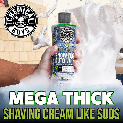 Chemical Guys CWS_110_16 Honeydew Snow Foam Car Wash Soap (Works with Foam Cannons, Foam Guns or Bucket Washes) Safe for Cars, Trucks, Motorcycles, RVs & More, 16 fl oz, Honeydew Scent