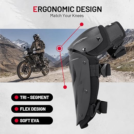 Tanden Motocross Knee Pads Motorcycle Elbow Pads Guards 4Pcs, Motorcycle Knee Guards for Men Leg Protection Armor Motocross Knee and Shin Guards Dirt Bike Crashproof Adult Protective Gear