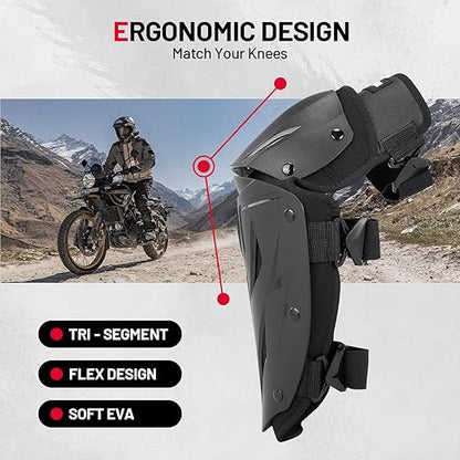 Tanden Motocross Knee Pads Motorcycle Elbow Pads Guards 4Pcs, Motorcycle Knee Guards for Men Leg Protection Armor Motocross Knee and Shin Guards Dirt Bike Crashproof Adult Protective Gear