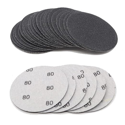 30pcs Sandpaper 3 inch Sanding Discs Hook and Loop 80 Grits Wet Dry Sandpaper for Random Orbital Sander Automotive Metal Sanding Polishing
