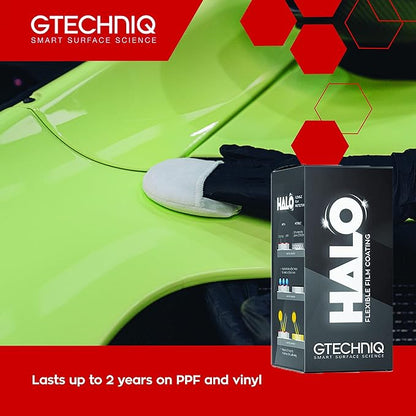 Gtechniq Halo Flexible Film Coating for Cars, 1 fl oz | Chemically-Bonding Formula Protects PPF and Vinyl, Repels Dirt, Prevents Staining, for Gloss, Matte or Satin Finishes, Lasts up to 2 Years