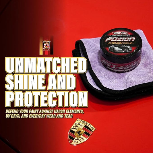 Wolfgang Füzion Carnauba Polymer Estate Wax | Easy Application Car Wax for Superior Shine | Ideal for Paint Protection | 3 oz Mini | WG-9901 | 3 oz