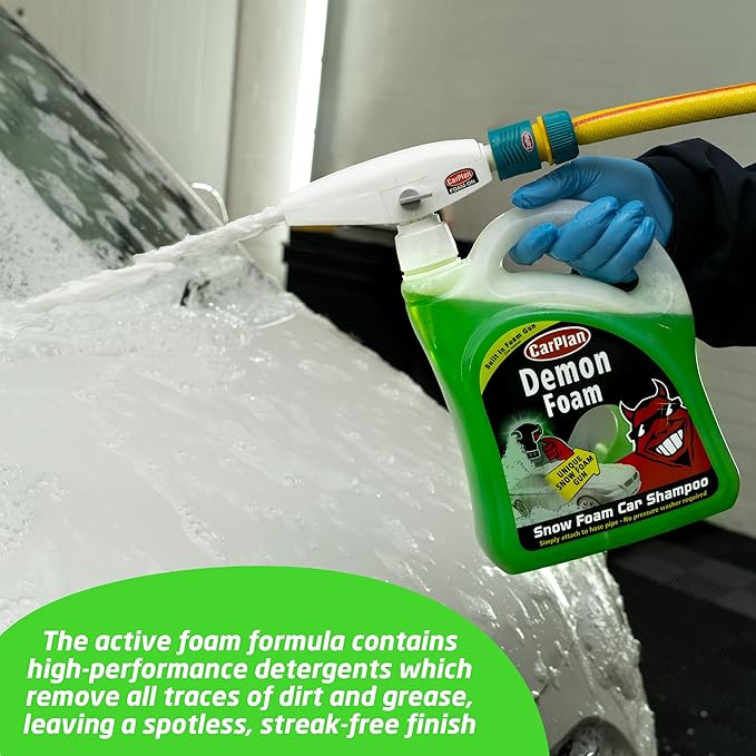 CarPlan Demon Foam 68 fl Oz (2L) with Foam Gun - Snow Foam Shampoo