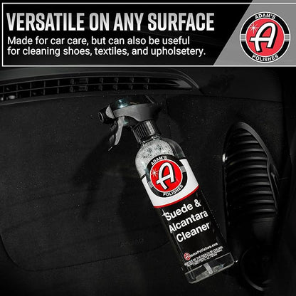 Adam's Suede Cleaner (16oz) - Professional Automotive Micro-Suede Cleaner For Car Interiors, Upholstery, Shoes, Clothing, Removes Stains & Refreshes Suede Material