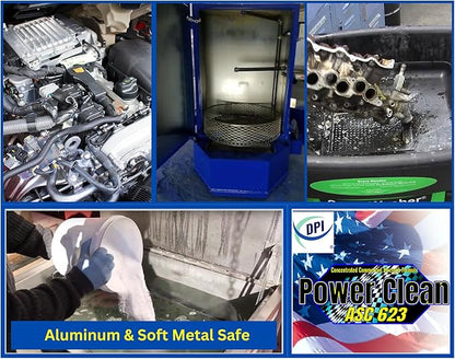 DPI Power Clean ASC 623, Auto Parts Cleaning Detergent Powder Concentrate, Aluminum and Soft Metal Safe- 40 lbs