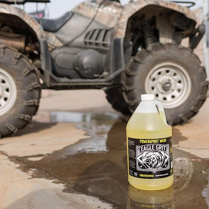 Eagle Grit Powersport Wash – 1 Gallon Concentrated Cleaner for Dirt Bikes, ATVs, UTVs, Mountain Bikes & Watercraft – Biodegradable, pH Balanced, VOC Compliant – Safe on All Surfaces – USA Made