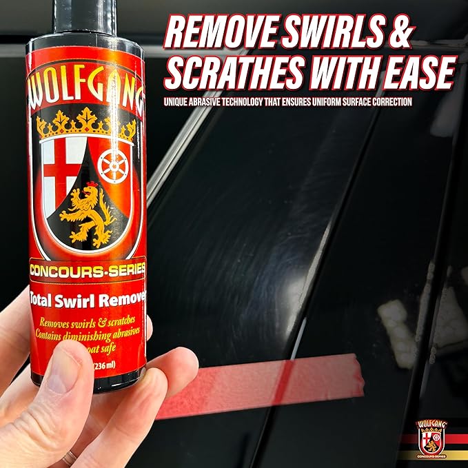 Wolfgang Concours Series Total Swirl Remover | Compound Polish for Scratch & Oxidation Removal | Restores Paint Clarity & Shine | Safe for Cars, Trucks, SUVs, & More | WG-8600 | 16 oz
