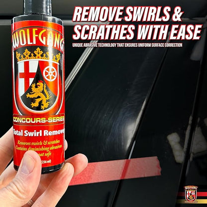 Wolfgang Concours Series Total Swirl Remover | Compound Polish for Scratch & Oxidation Removal | Restores Paint Clarity & Shine | Safe for Cars, Trucks, SUVs, & More | WG-8600 | 16 oz