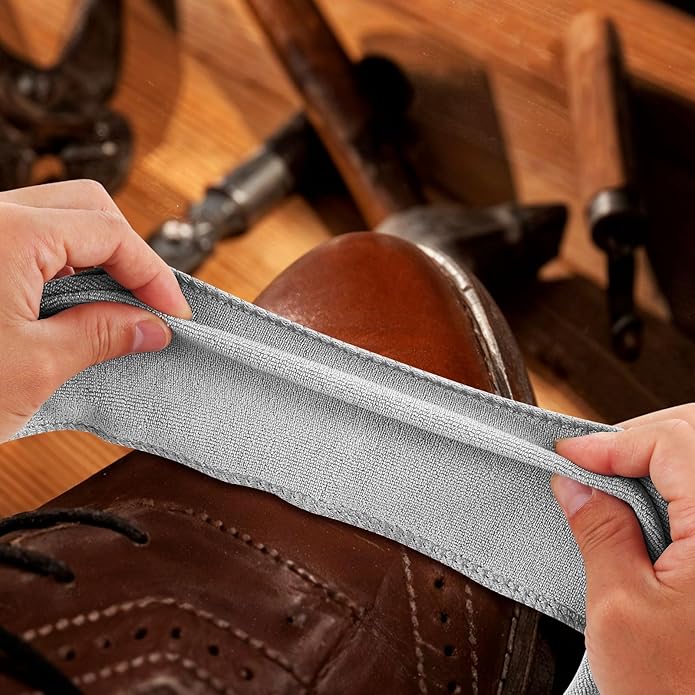 10 Pcs Shine Shoes Cloth Kit Polish Dauber Applicators Cleaning Leather Shoes Boots Microfiber Care Cloths Suede Cleaner