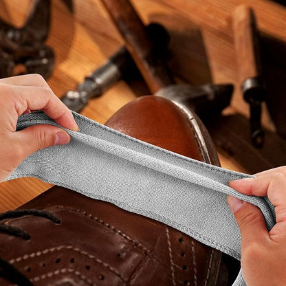 10 Pcs Shine Shoes Cloth Kit Polish Dauber Applicators Cleaning Leather Shoes Boots Microfiber Care Cloths Suede Cleaner