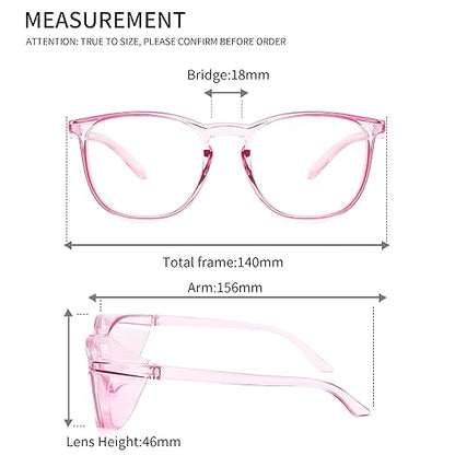 Alsenor Safety Glasses Anti Fog Goggles Protective Eyewear Blue Light Blocking Anti Dust UV Protection Glasses For Men Women (Purple)